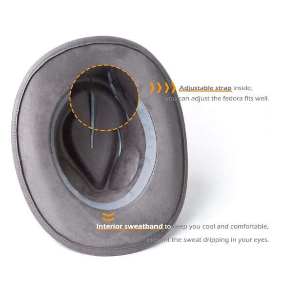 1761 Suede Cowboy Hat For Women And Men Classic Western Cowboy Hats With Wide main image 4